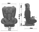 Fotelik samochodowy ISOFIX 360 FORZA BLACK 0-36 kg uniwersalny