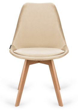 Krzesło skandynawskie MONZA GRANDE BEIGE VELVET