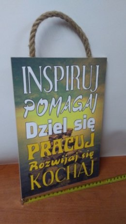 Tabliczka/obraz do zawieszenia 20x30 INSPIRUJ...