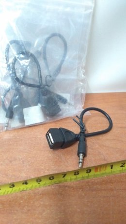 Kabel adapter AUX mini jack 3,5 mm USB 5szt - MP002