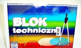 Blok 10szt. techniczny biały A4