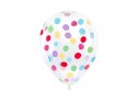 Balony przezroczyste 6szt z kolorowym konfetti 30cm BK12-1-000-6