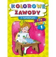 Książeczka + naklejki KOLOROWE ZAWODY 1