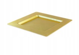 Talerze plastikowe 30 x 30 cm złote 4 szt. 34-24