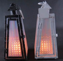 Latarnia metalowa led wys. 30 cm x 12 x12 cm 483011