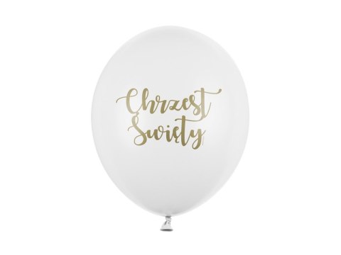 Balony 30 cm, Chrzest Święty, Pastel Pure White 30szt. SB14P-309-008