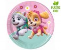 Talerzyki papierowe Paw Patrol Skye & Everest 23cm 8szt. (plastic-free) | 93442