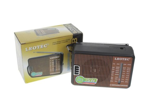 Radio przenośne LEOTEC (607-B) 15W 13x9x5 cm AE-3945