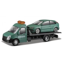 Auto laweta + FORD FOCUS BBURAGO 1:43 18-31402