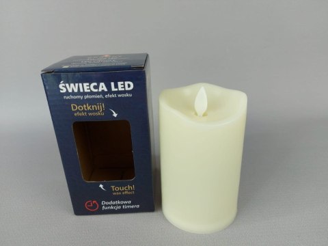 Świeca 4szt led z ruchomym płomieniem ecru 125 x 75 mm