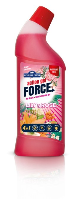 Żel do wc Action Gel Force Lily & Rose kwiatowy