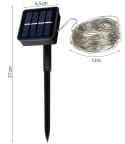 Lampki solarne choinkowe 100 LED wew/zew druciki | 11395