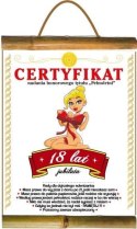 Dyplom certyfikat 18 lat