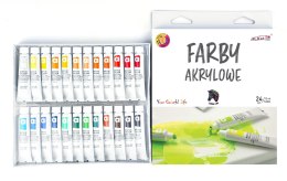 Farby akrylowe zestaw 24x12ml - mix kolorów | FTM-4544