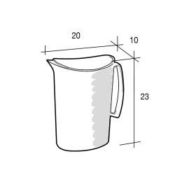 Dzbanek 4szt. 2l plastikowy Soft z pokrywką