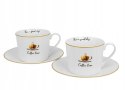 Filiżanka Duo Coffee Time 2szt. porcelana spodki 230ml