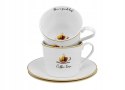 Filiżanka Duo Coffee Time 2szt. porcelana spodki 230ml