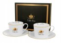 Filiżanka Duo Coffee Time 2szt. porcelana spodki 230ml