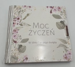 Kasetka pudełko 14 x 14cm MOC ŻYCZEŃ W DNIU TWOJEGO ŚWIĘTA