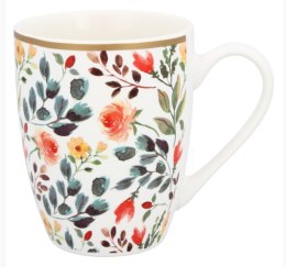 Kubek porcelanowy kwiaty/liście 340ml