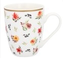 Kubek porcelanowy kwiaty/liście 340ml