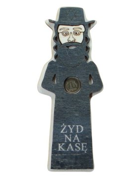 Żyd na kasę - figurka magnes 10 x 4 cm. (P299)