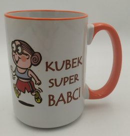 Kubek ceramiczny duży w kartoniku 450ml Babcia.