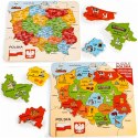 Drewniana układanka puzzle MAPA ADMINISTRACYJNA POLSKI D-100