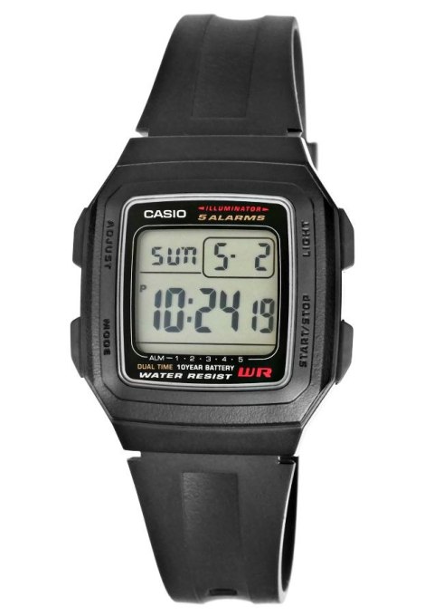 Zegarek Męski CASIO F-201WA-1ADF 10 Bar Do pływania