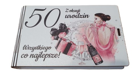 Pudełko na pieniądze 9,5 x 16cm banknotówka kolor 50-TKA ELEGANT PANI 3302-EPI50