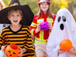 Wiaderko halloween pojemnik dynia na cukierki duże kociołek na słodycze 26145